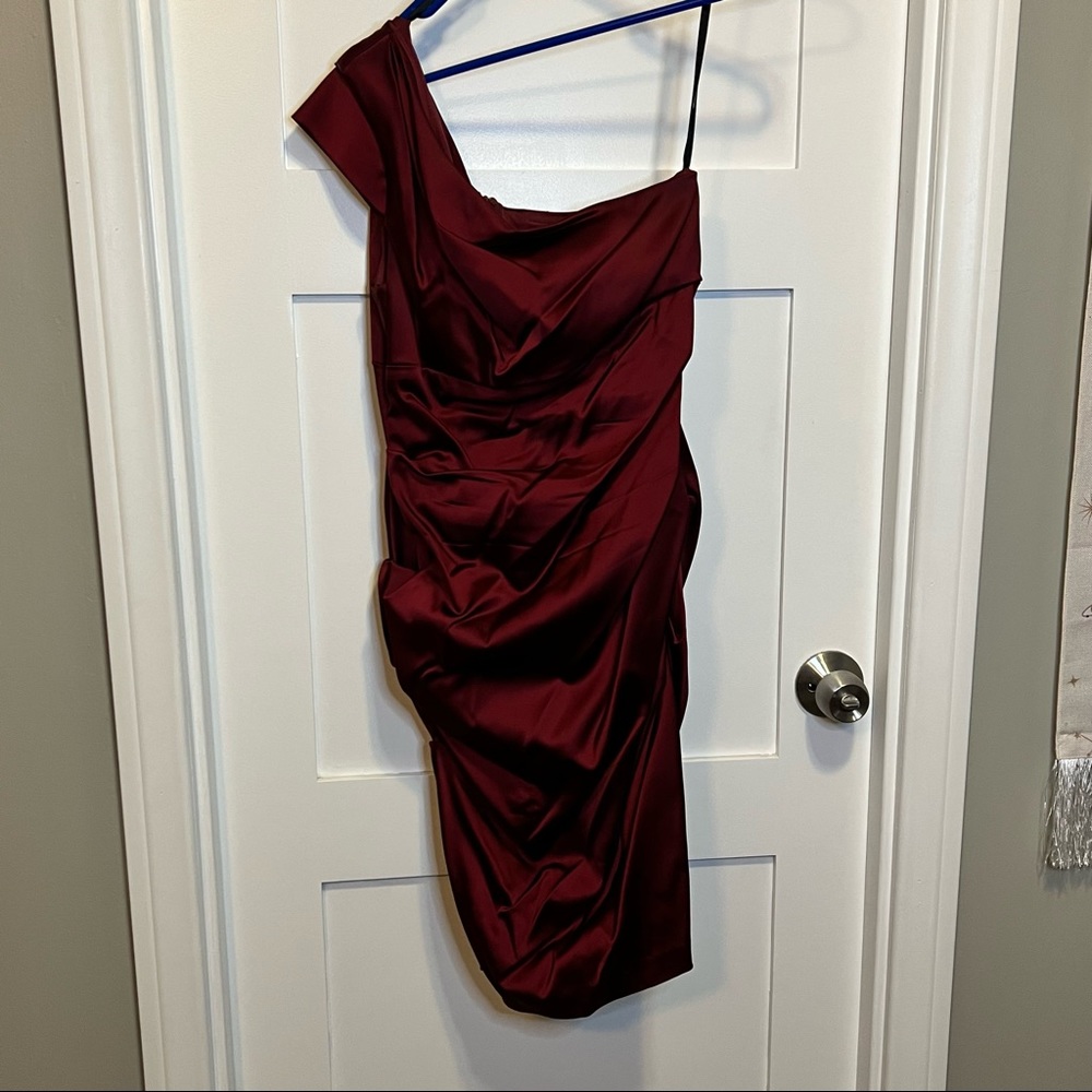 Red mini dress